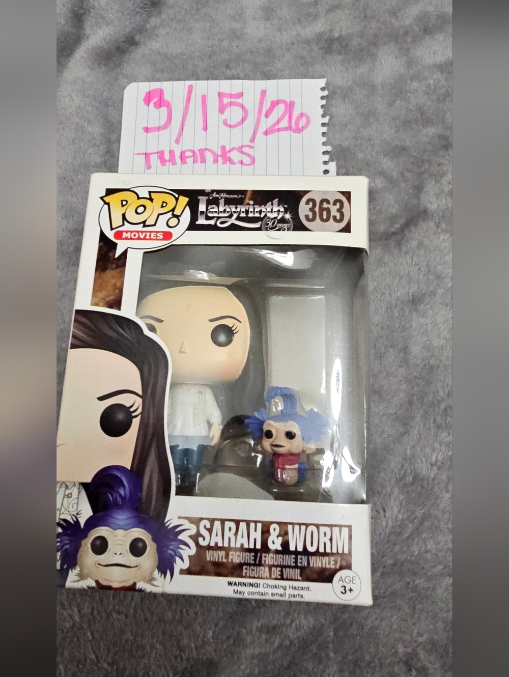 Funko Pop Labyrinth Sarah & Worm #363